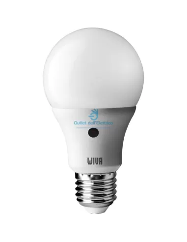 Wiva 12100700 Ampoule LED basique avec capteur crépusculaire, culot E27, verre opale